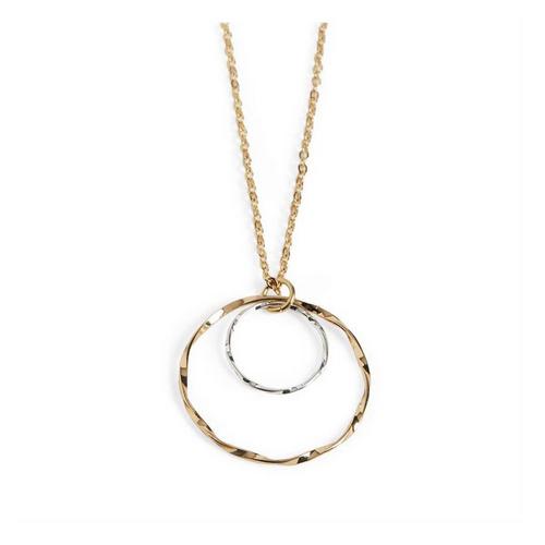 TGB Brands Wavy Double Hoop Necklace - Primary Image