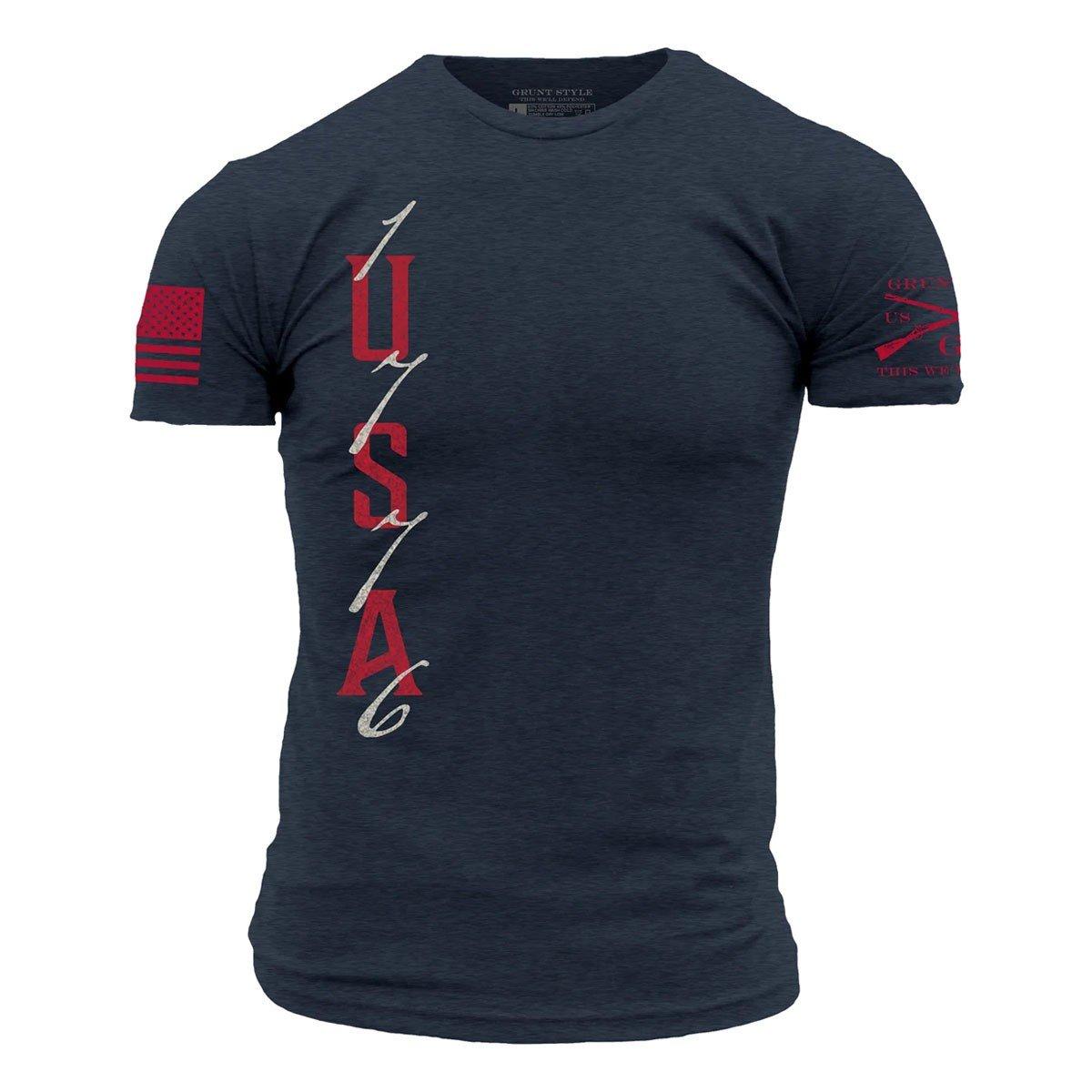 thumbnail image 2 of USA Flag Basic T-Shirts - Black - 5 Pack - Patriotic Apparel 2 of 12