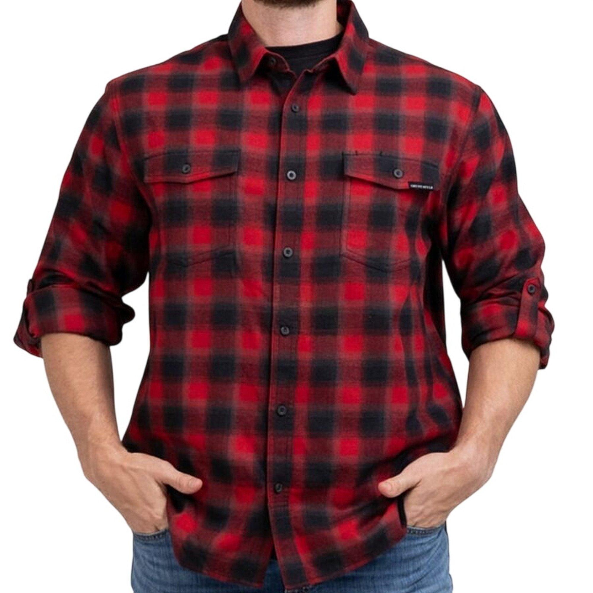 Men's Grunt Style Premium Plaid Long Sleeve Tactical Flannel