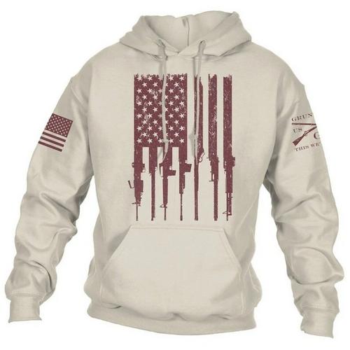 Men's Grunt Style Rifle Flag Hoodie - Primary Image