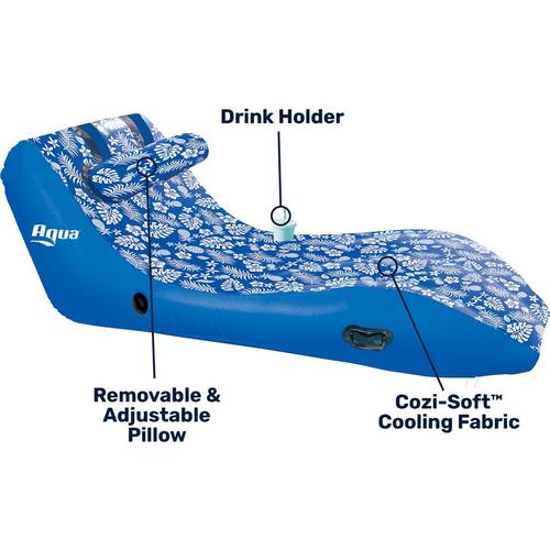 Aqua Leisure Ultra-Cushioned Comfort Loung with Pillow - Primary Image