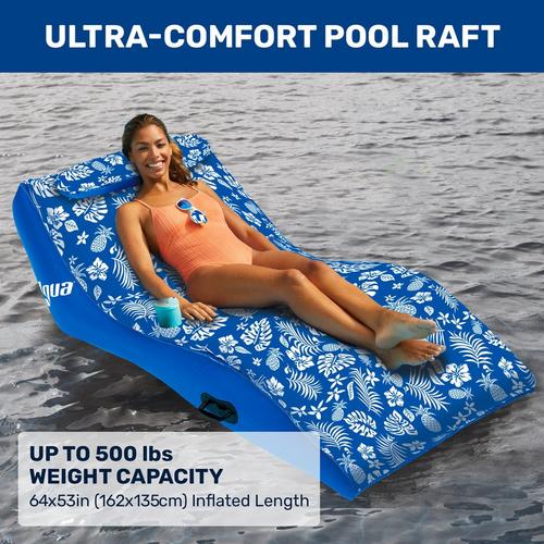 Aqua Leisure Ultra-Cushioned Comfort Loung with Pillow - Primary Image