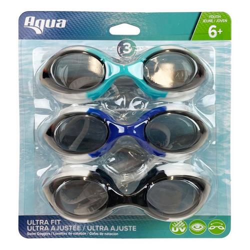 Aqua Leisure Ultrafit Youth Swim Goggle (3 Pack) - Primary Image