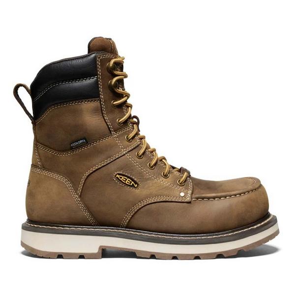 Men's KEEN Cincinnati 90 Degree 8" Carbon Fiber Toe Work Boots Outdoor 8 Belgian/Sandshell
