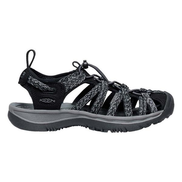 Women's KEEN Whisper Water Hiking Sandals 8.5 Black/Steel Grey