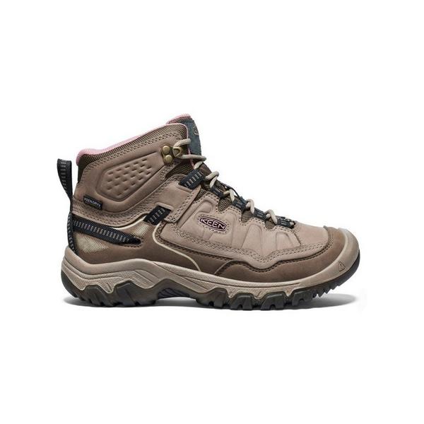 Women's KEEN Targhee IV Mid Waterproof Hiking Boots Outdoor 9.5 Brindle/Nostalgia Rose