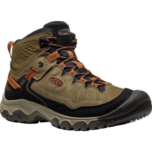 Men's KEEN Targhee IV Mid Waterproof Hiking Boots Outdoor 11 Sea Turtle/Roasted Pecan