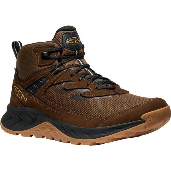 Men's KEEN Hightrail Mid Waterproof Hiking Boots Outdoor 12 Dark Earth/Oak Buff
