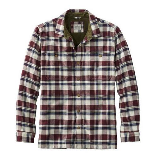 Men's L.L.Bean Fleece-Lined Snap Long Sleeve Flannel - Primary Image