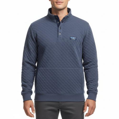 Men's L.L.Bean Quilted Mockneck 1/4 Snap Pullover - Primary Image