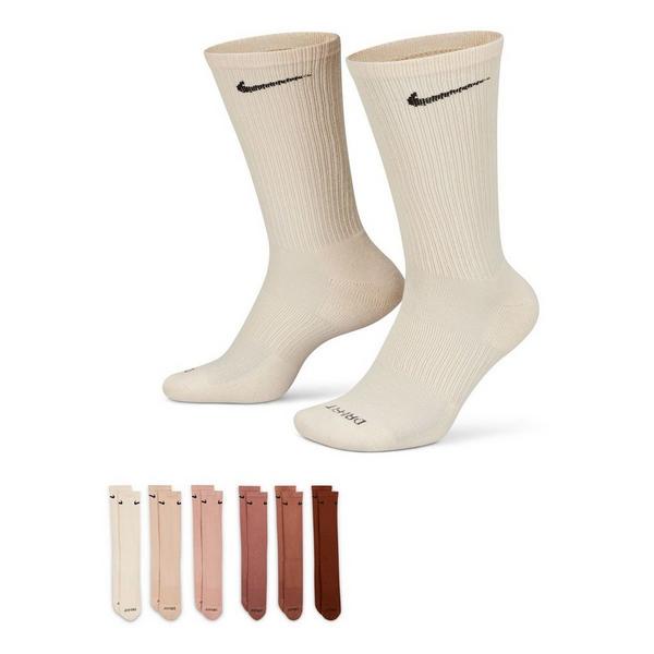 Nike Everyday Plus Crew Socks Medium Nude Tone 6 Pack