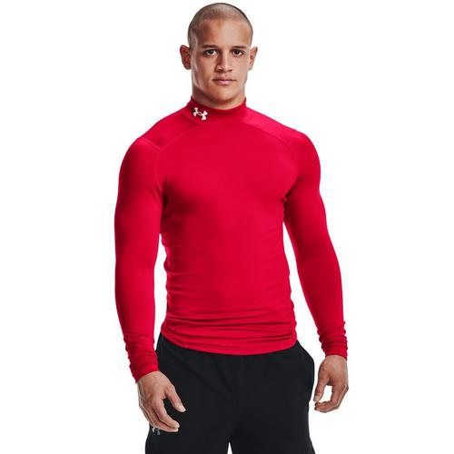 Men's Under Armour ColdGear Long Sleeve Mock Neck Compression Shirt - Primary Image