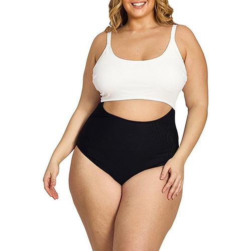 Women's Cyn And Luca Plus Size Ollie Colorblock One Piece Swimsuit - Primary Image