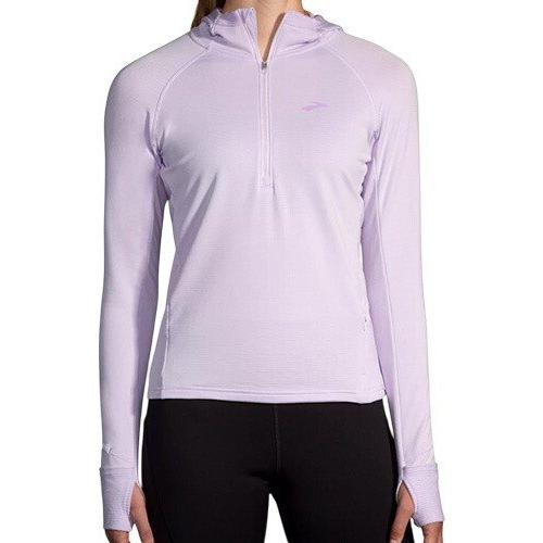 Women's Brooks Notch Thermal 2.0 Long Sleeve Hooded 1/4 Zip - Primary Image