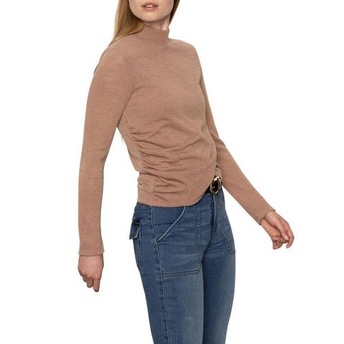 Women's Sanctuary Draped Long Sleeve Mock Neck Shirt - Primary Image