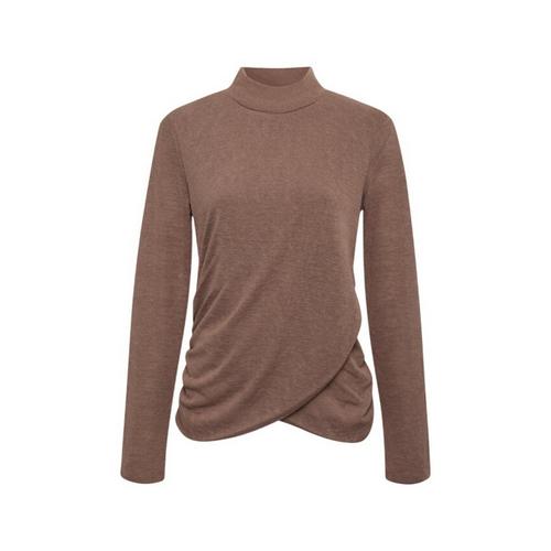 Women's Sanctuary Draped Long Sleeve Mock Neck Shirt - Primary Image