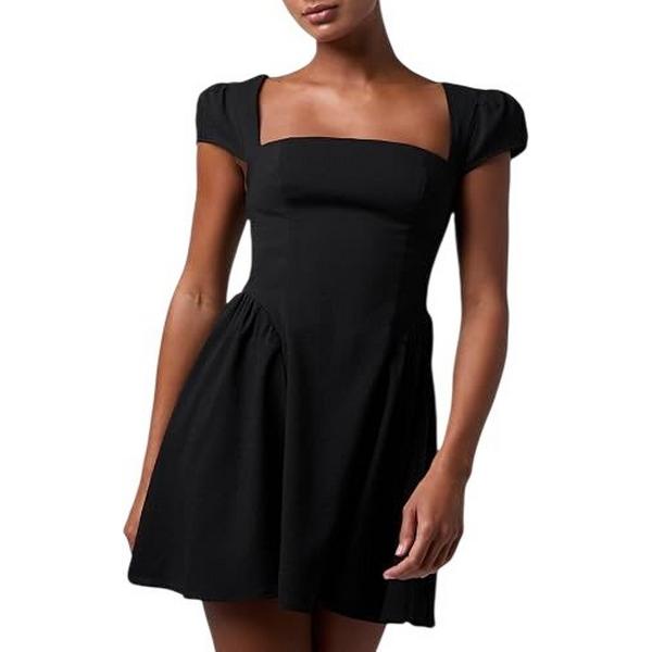 Women's Lulus Mallory Cap Sleeve Square Neck Dress