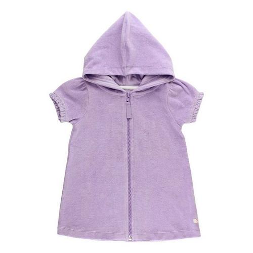 Toddler Girls' RuffleButts Terry Full-Zip Hoodie Swim Cover Up - Primary Image