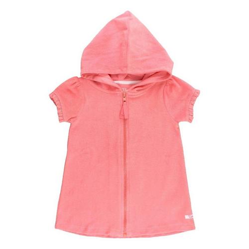 Toddler Girls' RuffleButts Terry Full-Zip Hoodie Swim Cover Up - Primary Image