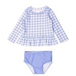 Toddler Girls' RuffleButts Long Sleeve Rash Guard Swim Tankini Set - Thumbnail 1 of 2
