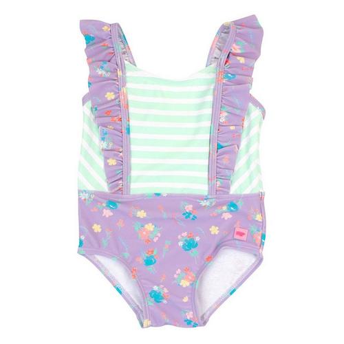 Toddler Girls' RuffleButts Pinafore One Piece Swimsuit - Primary Image