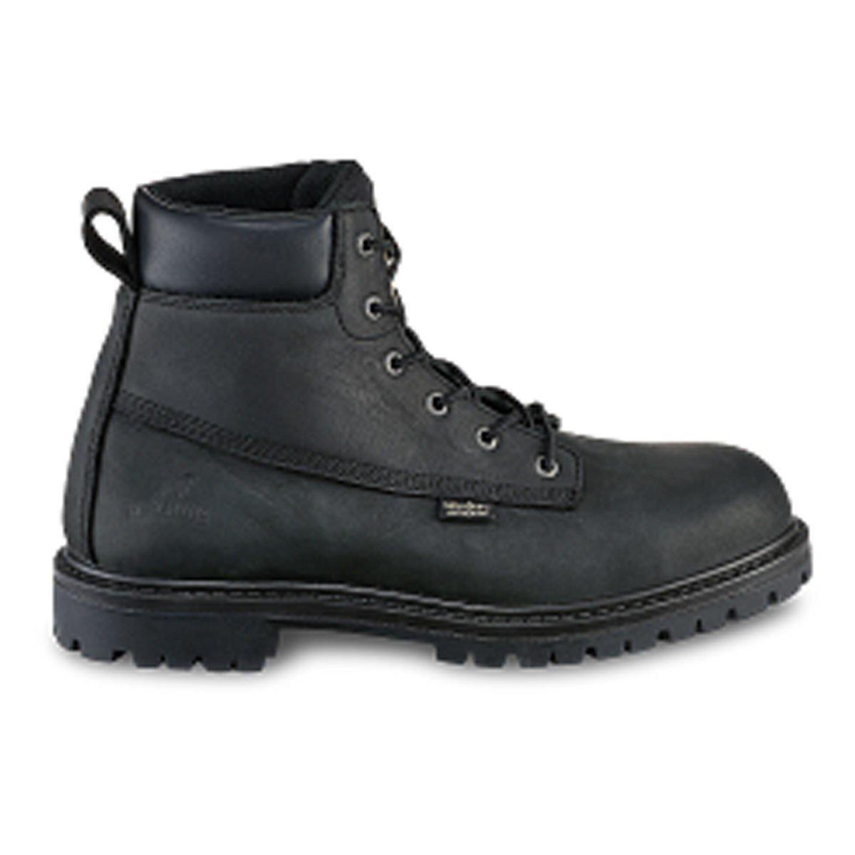 Bonanza Men's Carbon Black 6" Moc Toe Oiled Leather Work Boots - BA 630 (Sizes 5-13, D/M Width)