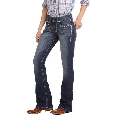 Women's Ariat Real Entwined Slim Fit Bootcut Long Jeans - Primary Image