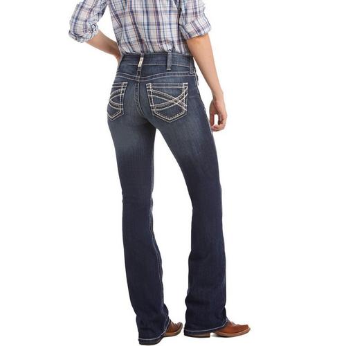 Women's Ariat Real Entwined Slim Fit Bootcut Long Jeans - Primary Image