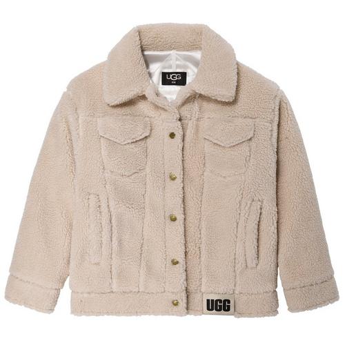 Women's UGG Frankie Sherpa Trucker Button Up Fleece Jacket - Primary Image