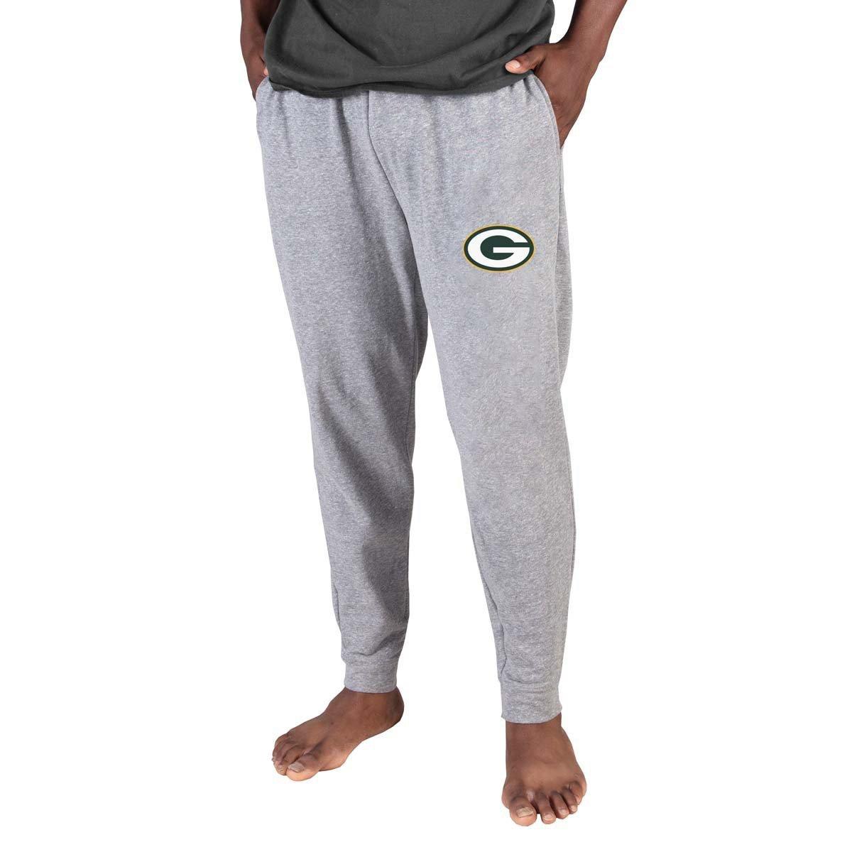 Football Fan Shop Officially Licensed NFL Mainstream Men's Jogger Pant - Packers - Gray/Grey