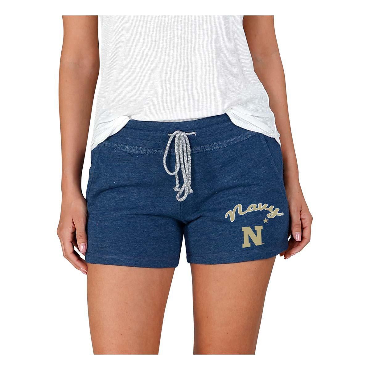 Concepts Sport Women's Navy Midshipmen Navy Mainstream Terry Shorts, Small, Blue