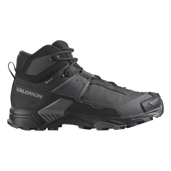 Men's Salomon X Ultra 5 Mid GTX Waterproof Hiking Boots Outdoor 11.5 Black/Asphalt/Castlerock
