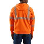 Men's Carhartt High Visibility Rain Defender Loose Fit Midweight Thermal Lined Full Zip Hoodie - Thumbnail 2 of 2