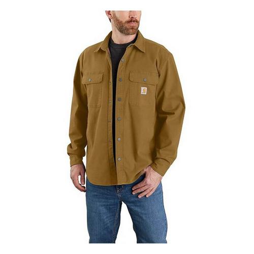 Men's Carhartt Rugged Flex Relaxed Fit Fleece-Lined Canvas Jacket - Primary Image