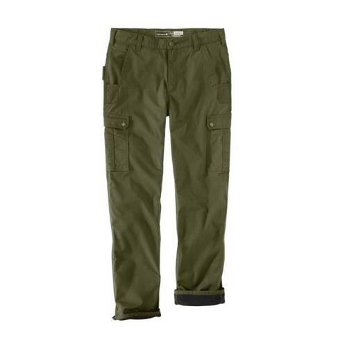 Men's Carhartt Rugged Flex Relaxed Fit Ripstop Cargo Fleece-Lined Work Utility Pants - Primary Image