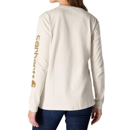 Women's Carhartt WK231 Workwear Logo Long Sleeve T-Shirt - Primary Image