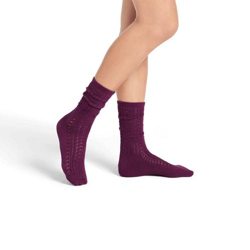 Women's Bombas Solid Pointelle Lightweight Crew Socks - Primary Image