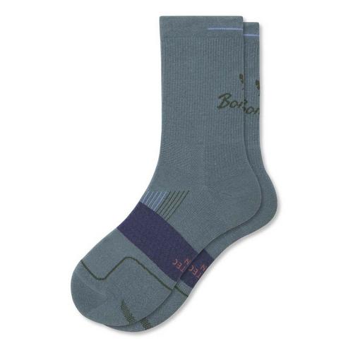 Bombas Solid Toe Border Half Crew Running Socks - Primary Image