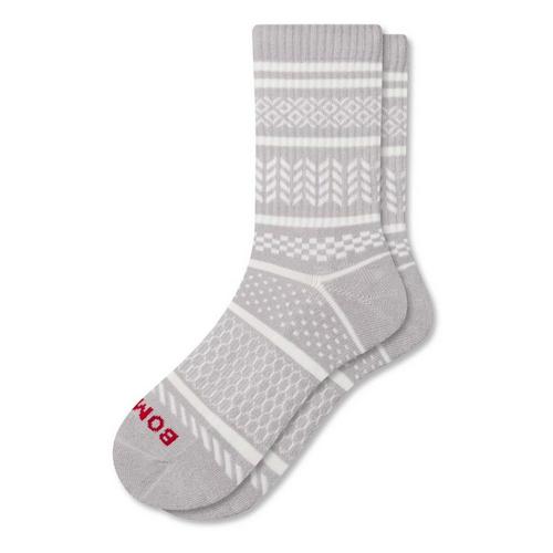 Bombas Checkered Fairisle Mid Calf Socks