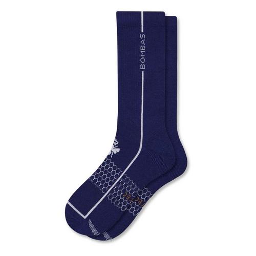 Bombas Solid Border Stripe All Purpose Crew Socks - Primary Image