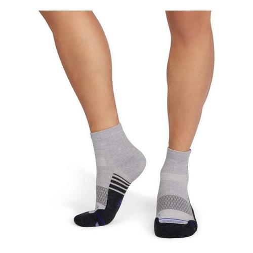 Men's Bombas Marl Striped Merino Blend Performance Quarter Socks - Primary Image