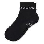 Women's Bombas Solid Contrast Frilly Edge True Rib Mid Calf Socks - Thumbnail 1 of 4
