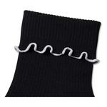 Women's Bombas Solid Contrast Frilly Edge True Rib Mid Calf Socks - Thumbnail 4 of 4