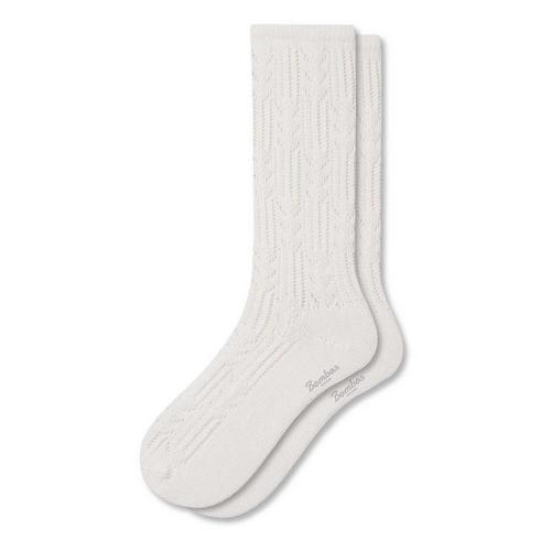 Women's Bombas Solid Pointelle Crew Socks - Primary Image