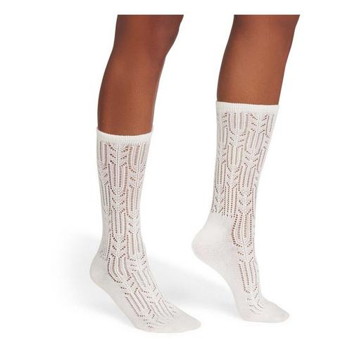 Women's Bombas Solid Pointelle Crew Socks - Primary Image