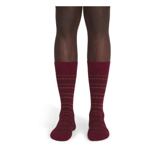Men's Bombas Solid Micro Fairisle Dress Crew Socks - Primary Image