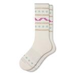 Bombas Merino Blend ZigZag Stitches Crew Socks - Thumbnail 1 of 2