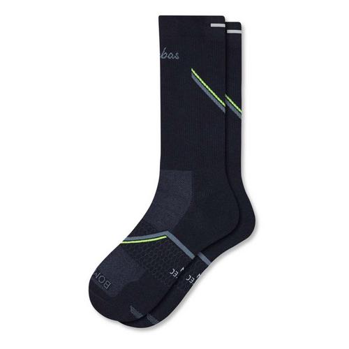 Men's Bombas Solid Diagonal Arch Stripe Crew Running Socks - Primary Image