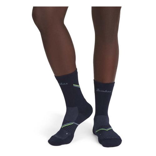 Men's Bombas Solid Diagonal Arch Stripe Crew Running Socks - Primary Image