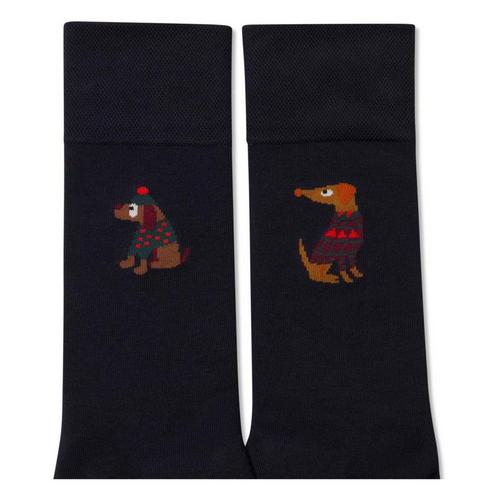 Men's Bombas Solid Fancy and Party Dog Dress Crew Socks - Primary Image